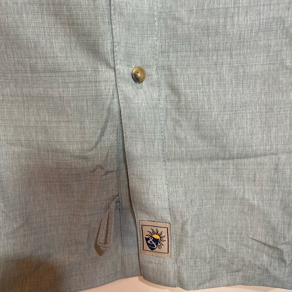 Hook & Tackle L Mens Air/X Fishing Gear Shirt 50 UV Protection Long Sleeve Blue - Picture 5 of 7